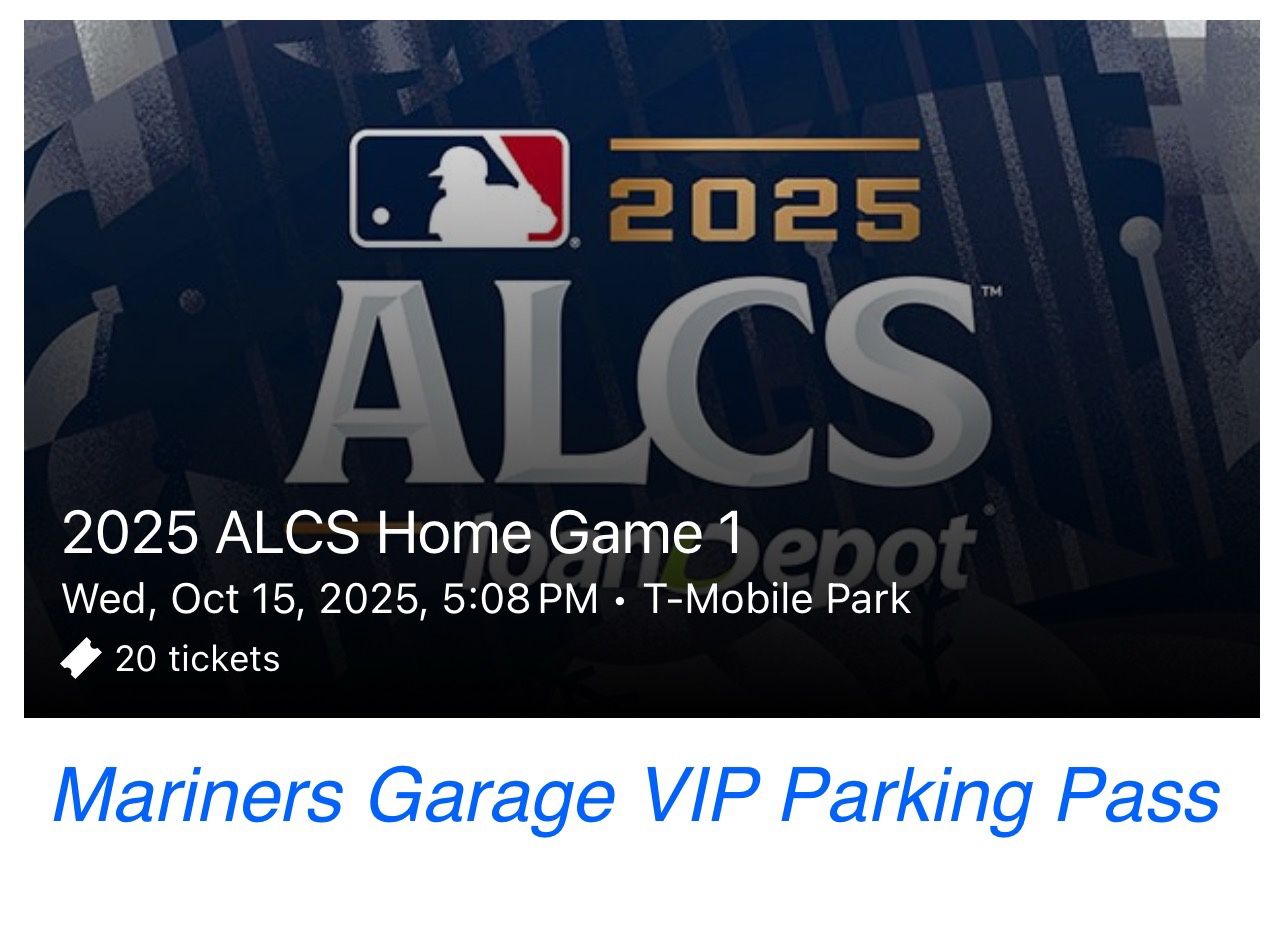 ALCS Game 3 - Mariners Garage VIP Parking Pass
