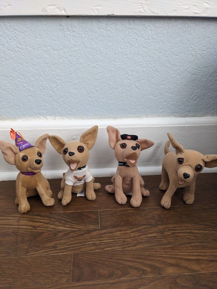 4 Taco Bell Chihuahua Plush