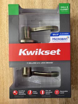 Kwikset Lido Antique Brass Passage Hall/Closet Door Lever