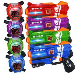 Laser Tag Guns Set of 4 Laser Tag Guns with Digital LED Score Display