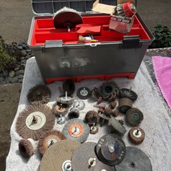 Power Wire Brush /Sanding/Polishing Bits Assortment—Hard Case