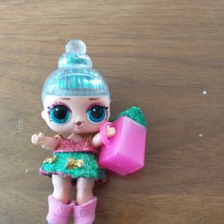 Lol surprise doll winter globe glitter "Tinsel" doll with cup accessory