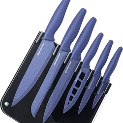 Nutriblade 6pc Knife Set w/ Block – GraniteStone Blue (NEW)