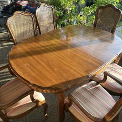 Antique Table With Chairs. Read Description 