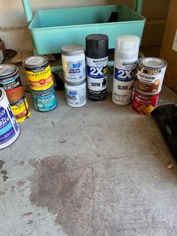 Paints, paint sprays and painting tools