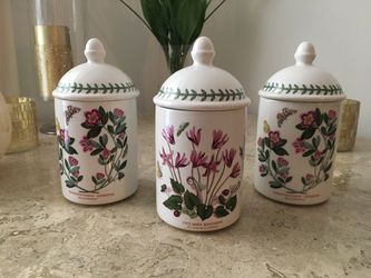 Portmerion canisters with lids set of three