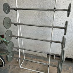 CAP STRAIGHT FIXED BARBELL WITH RACK