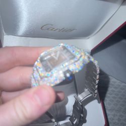 Moissanite Chocolate Face Watch 