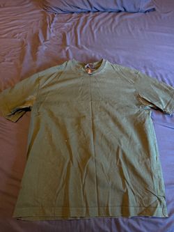 Olive Green Plain Crew Neck T-Shirt