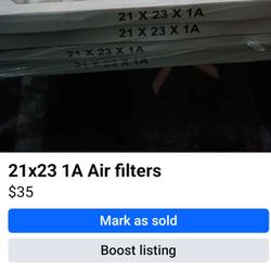Air Filters Size 21x23 1A 