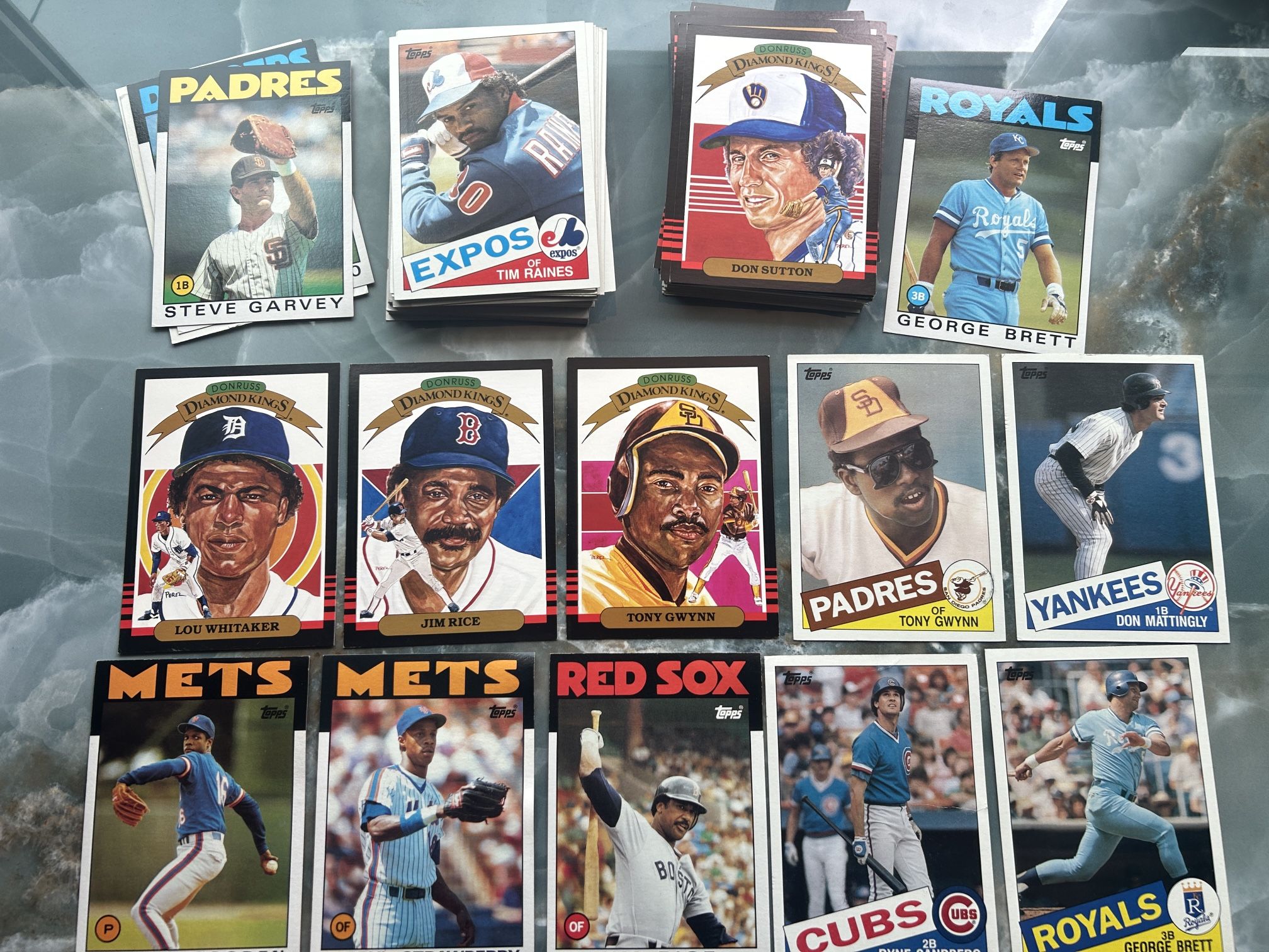 5x7 Baseball Cards 1984, 85, 86 Tony Gwynn , Etc… About 100 Cards 