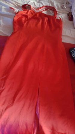 Halloween long red dress