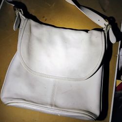 Coach White Leather Crossbody