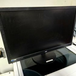 AOC 27" HD Monitor w/ 2ms Response Time 60hz For Smooth Graphics, 2x Hdmi 1.4 And 1x Vga Inputs, Earphone Output,