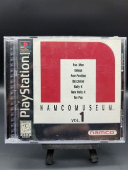 Playstation 1 Namco Museum Vol. 1 Big N ( Tested & Working  ) Game & Manual only ( wrong case )