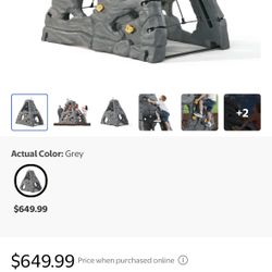 Step2 Skyward Summit Grey Rock Climbing Wall for Kids