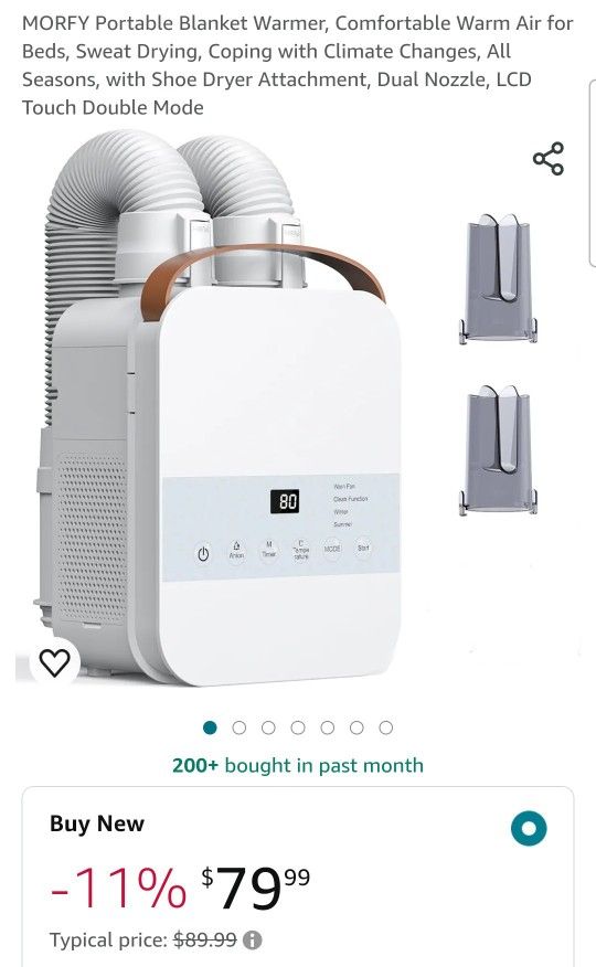 Portable Dual Touch Screen Multifunction (Dryer) Bedding Blanket Closet Shoes 