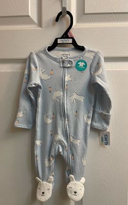 Brand new Baby boy light blue Bunny sleeper size 0-3 months