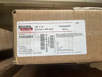 Lincoln Fleetweld 5P+ E6010 1/8 Welding Rods 30LB