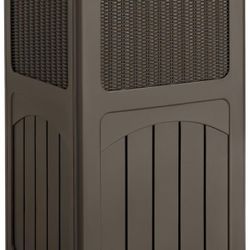 33 gallon outdoor trash can, hidden trash cans with stepped lid, waterproof resin outdoor trash cans for patio, outdoor pool, backyard $ 30