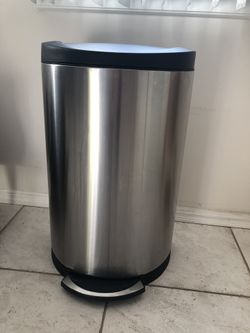 Stainless steel trash container