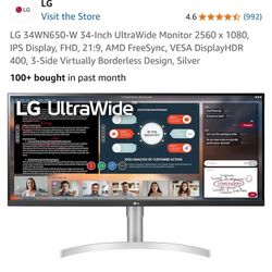 Lg Ultrawide 34 Inch Monitor 