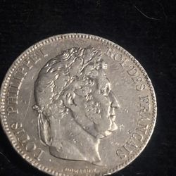 1833 Silver Francs Coin 