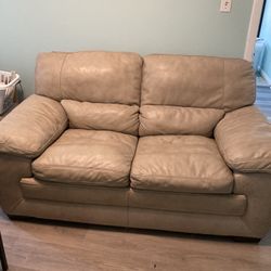 tan leather Love Seat