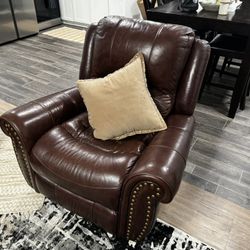 2 Piece Leather Recliner Sofa Set 