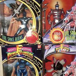 Power Rangers Evil Space Aliens Figures lot of 4 