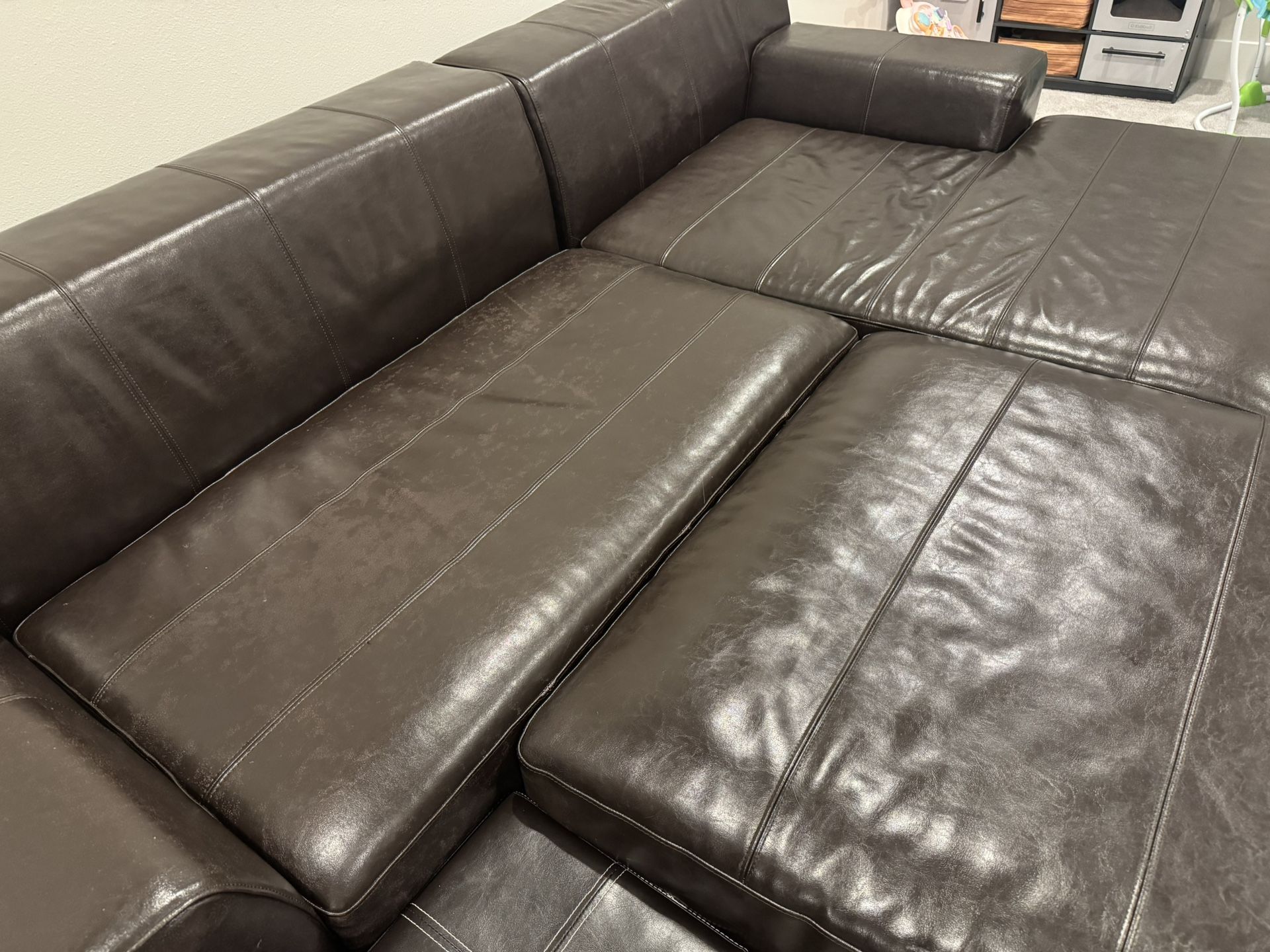 Ikea Leather Sectional