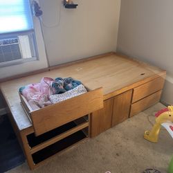 Twin Size Bed Frame With Storage