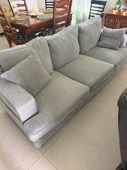 Grey Couch/Blue Loveseat