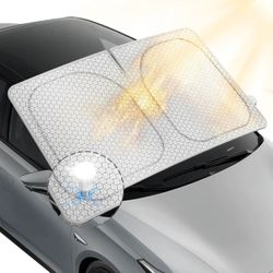 helloleiboo Graphene Windshield Sun Shade (61×32 inches)