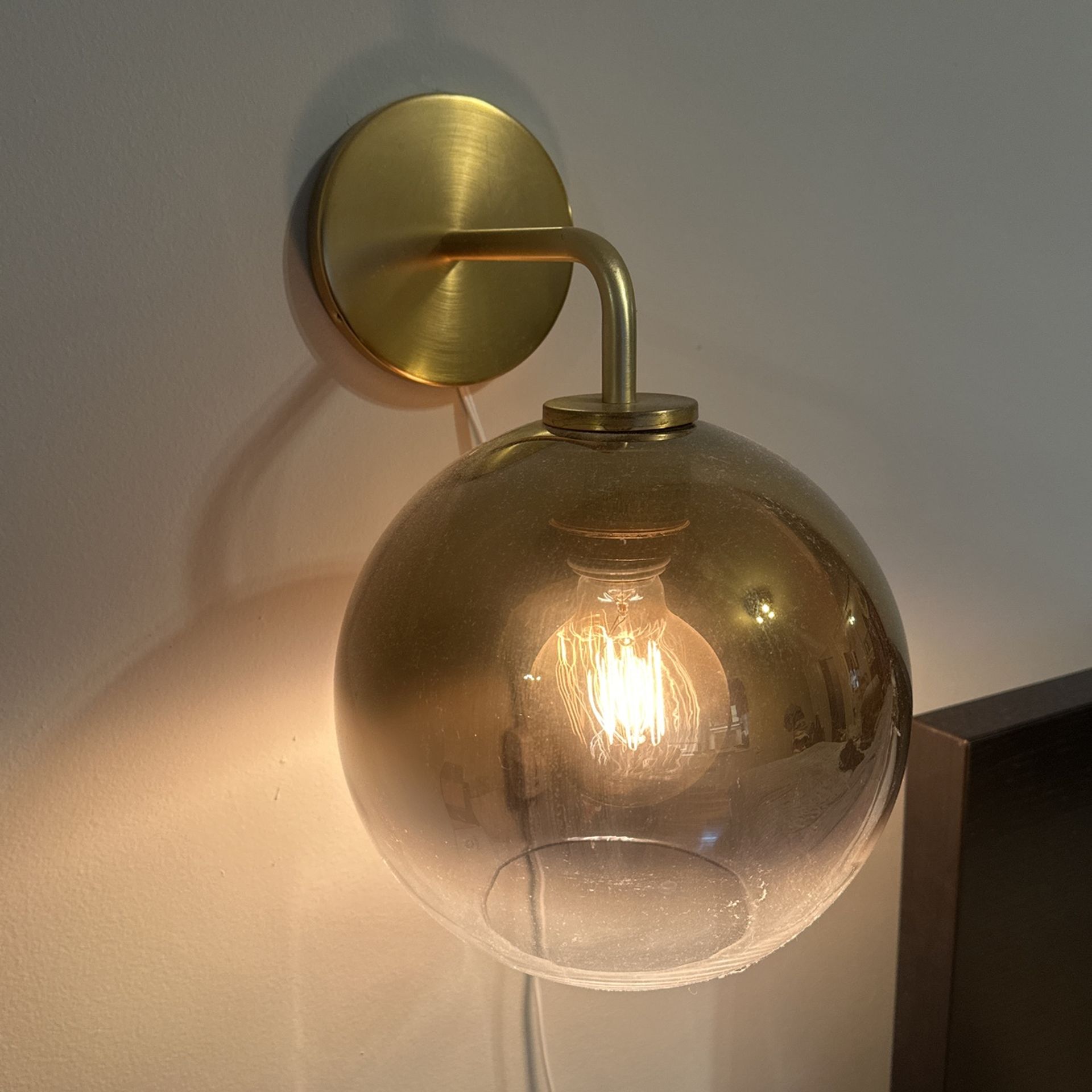 2 West Elm Globe Lamp/ sconces