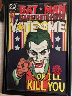 Joker Dark Detective cover , framed canvas