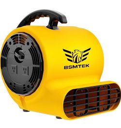 Air Mover Blower Fan, Industrial 1/2HP Monster Floor Blower Carpet Dryers - 3 Speeds, 4 Adjustable Angles, 15FT Long Cord, Stackable