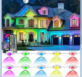 400Ft Permanent Outdoor Lights for House Waterproof, IP67 LED Eave Lights with App/Remote Control, Outdoor Permanent led Lighting for House Roof Decor
