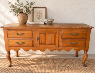 Vintage Monitor Furniture Co. Wood Buffet Sideboard