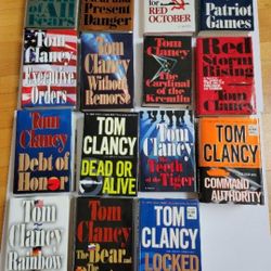 Tom Clancy Lot of 15 Hardcover Great Books Most 1st Edition 