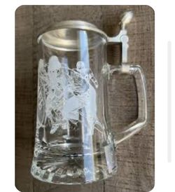 Vintage German Clear NFL  MUG