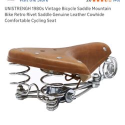Unistrengh New 1980S Vintage Mountain Bike, Leather Saddle