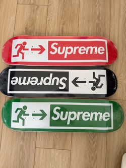 Supreme Exit Sign Skateboard Decks Set of 3
