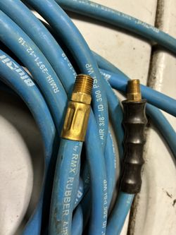Rubber air compressor hoses with brass fittings