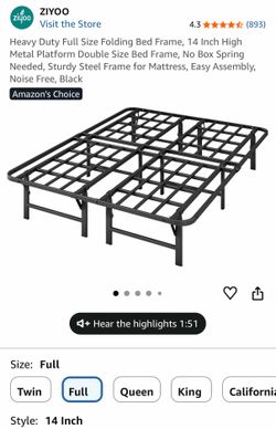 Twin/full size metal bed frame