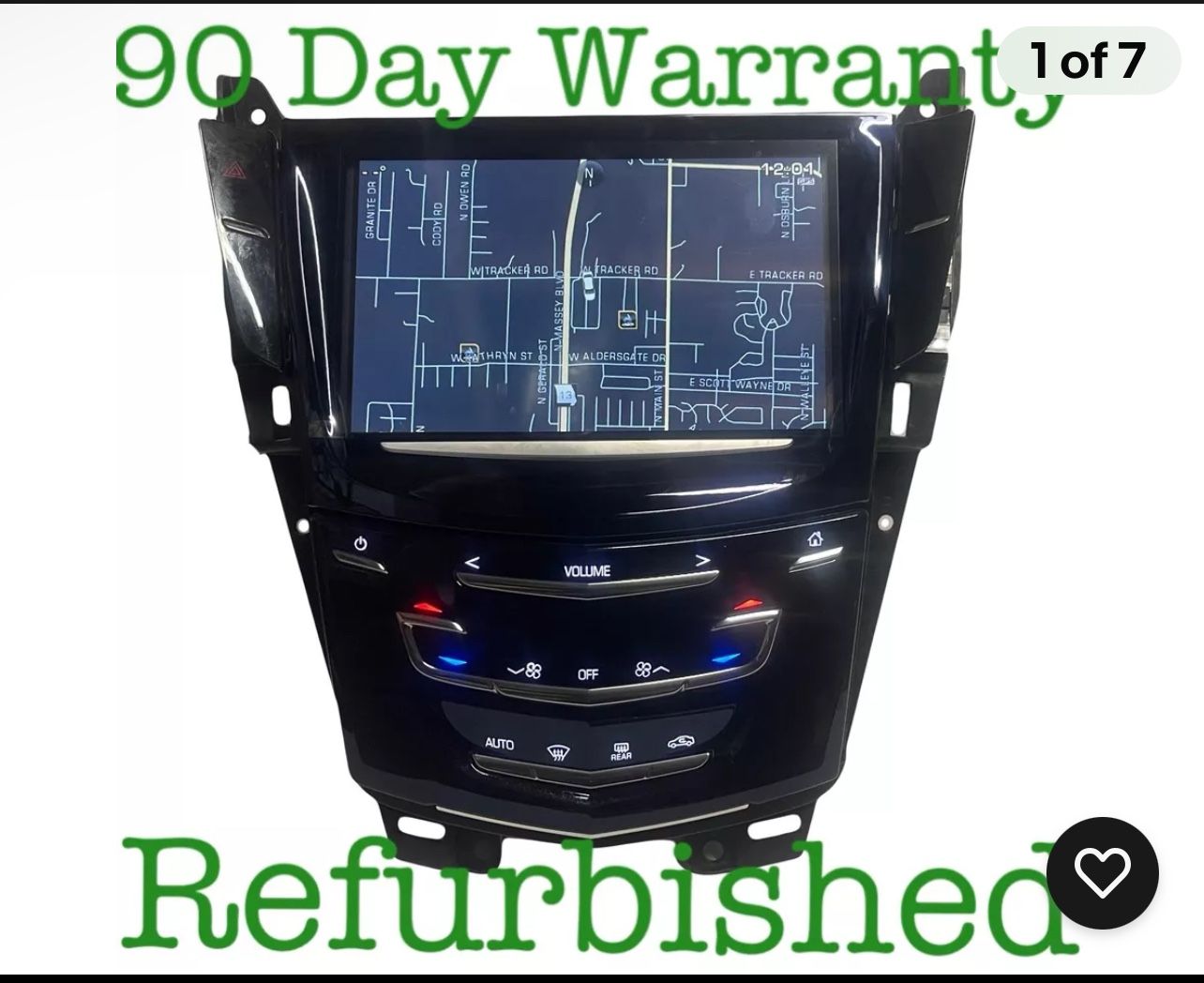 2013 - 2015 Cadillac ATS CTS XTS SRX Cue Navigation Display Without Seat Options