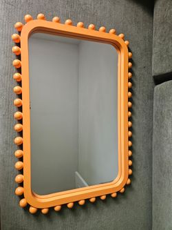 Tangerine orange bobble mirror