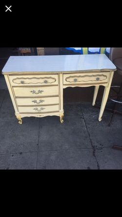 French provincial desk. With hutch also