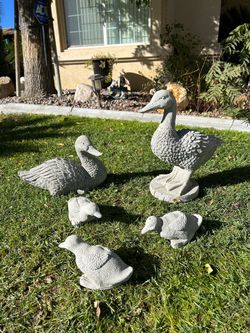 New Set Of Ducks Made Out Of Cement