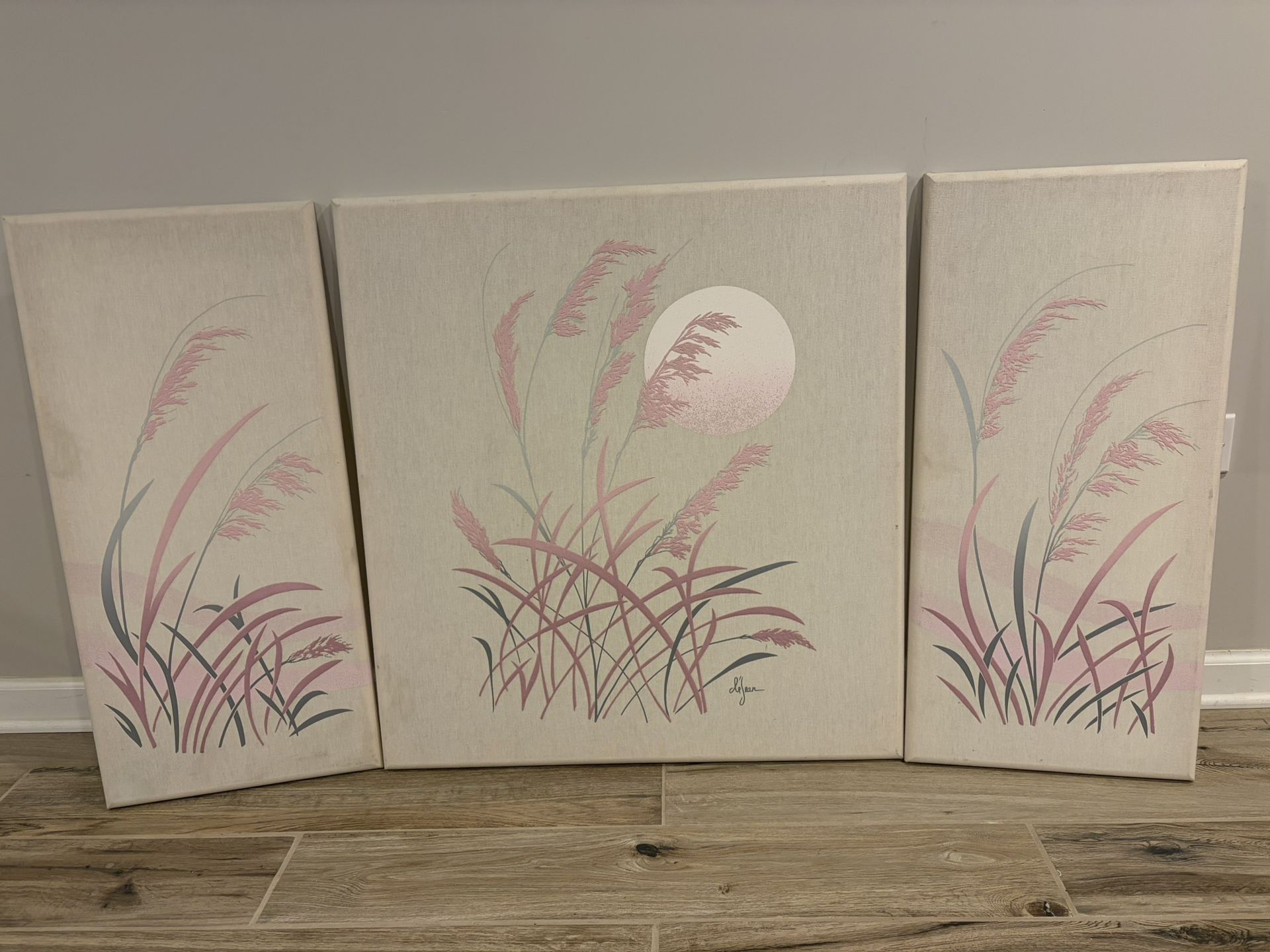 Vintage 1980s De Jean Triptych